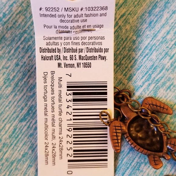 NWT Turtle Charms Copper Atq Gold Plated 8Pc - Picture 3 of 8